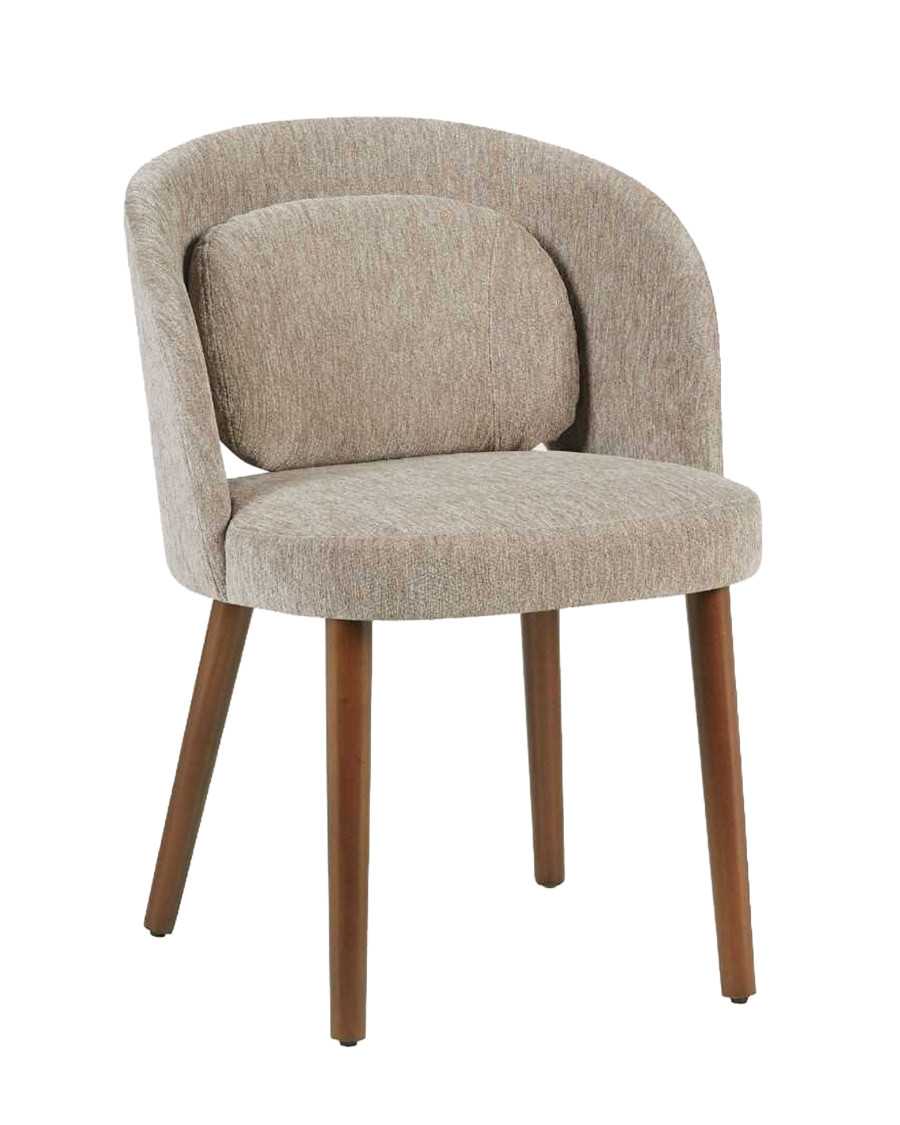 Neris beige - Set of 2 beige fabric dining chairs
