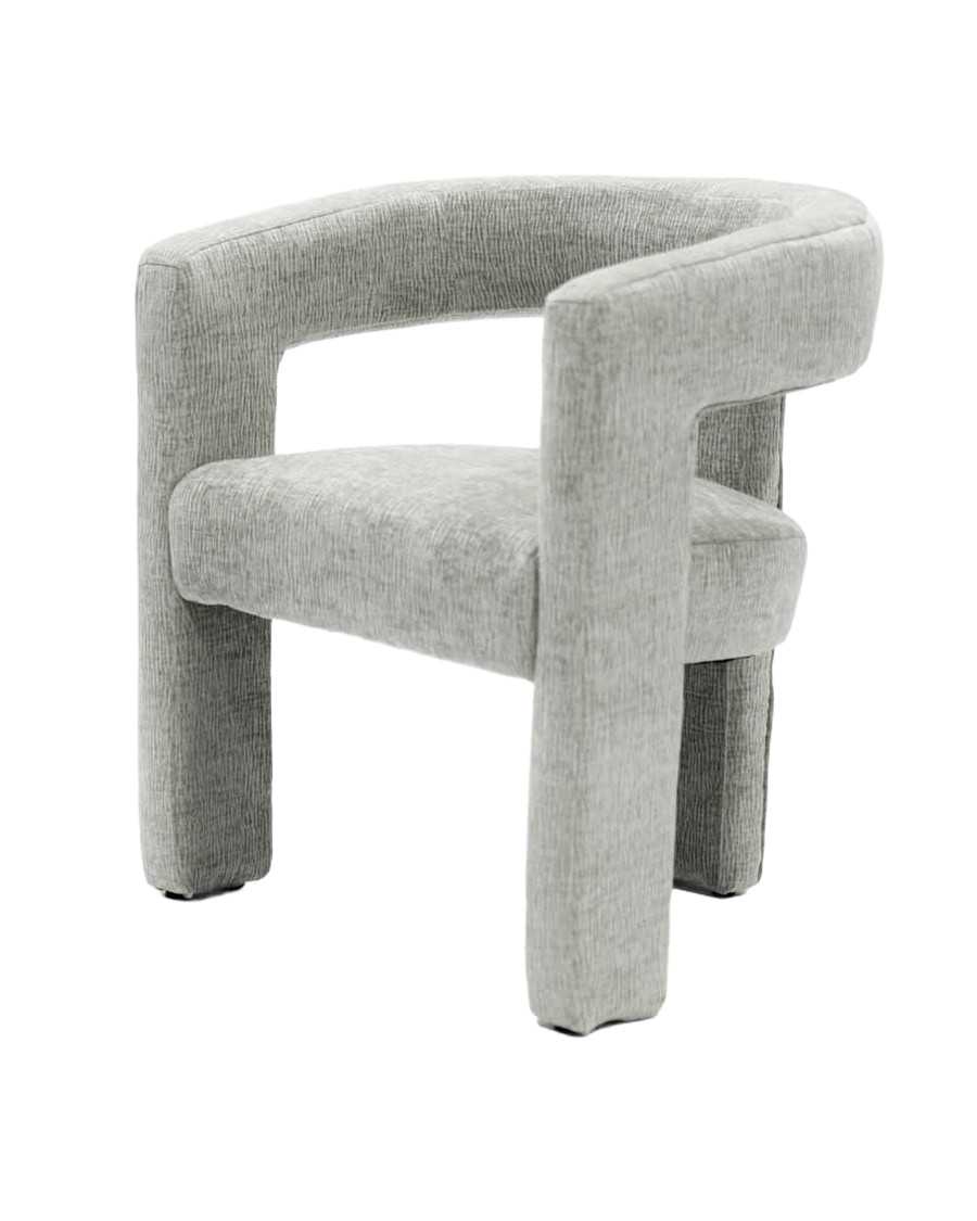 Lagon - Designer grey fabric lounge chair