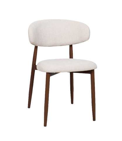 Kerin - Lot de 2 chaises en tissu et pieds métal
