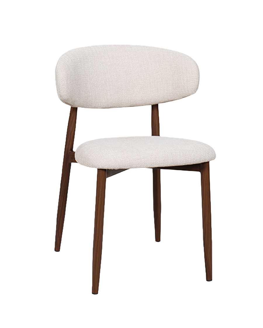 Kerin - Lot de 2 chaises en tissu et pieds métal