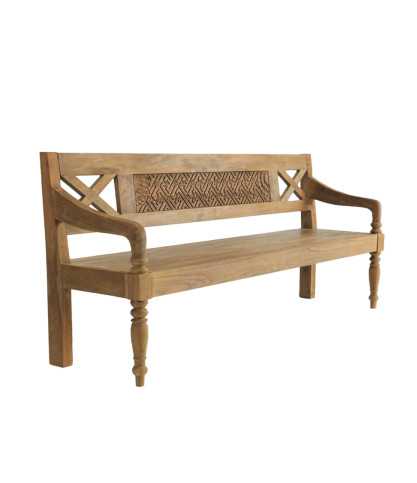 Yumi - Banc en bois massif de teck