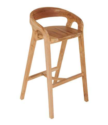 Carisma - Tabouret de bar en teck massif