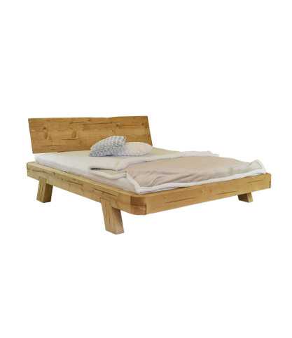 Nalia - Cama de viga de madera maciza de abeto, 180 cm de superficie para dormir.