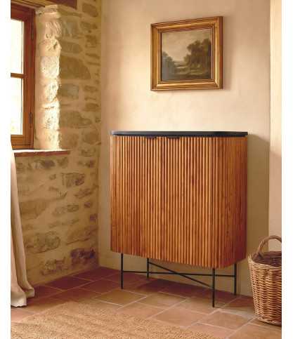Opéra - Credenza a 2 ante in teak riciclato