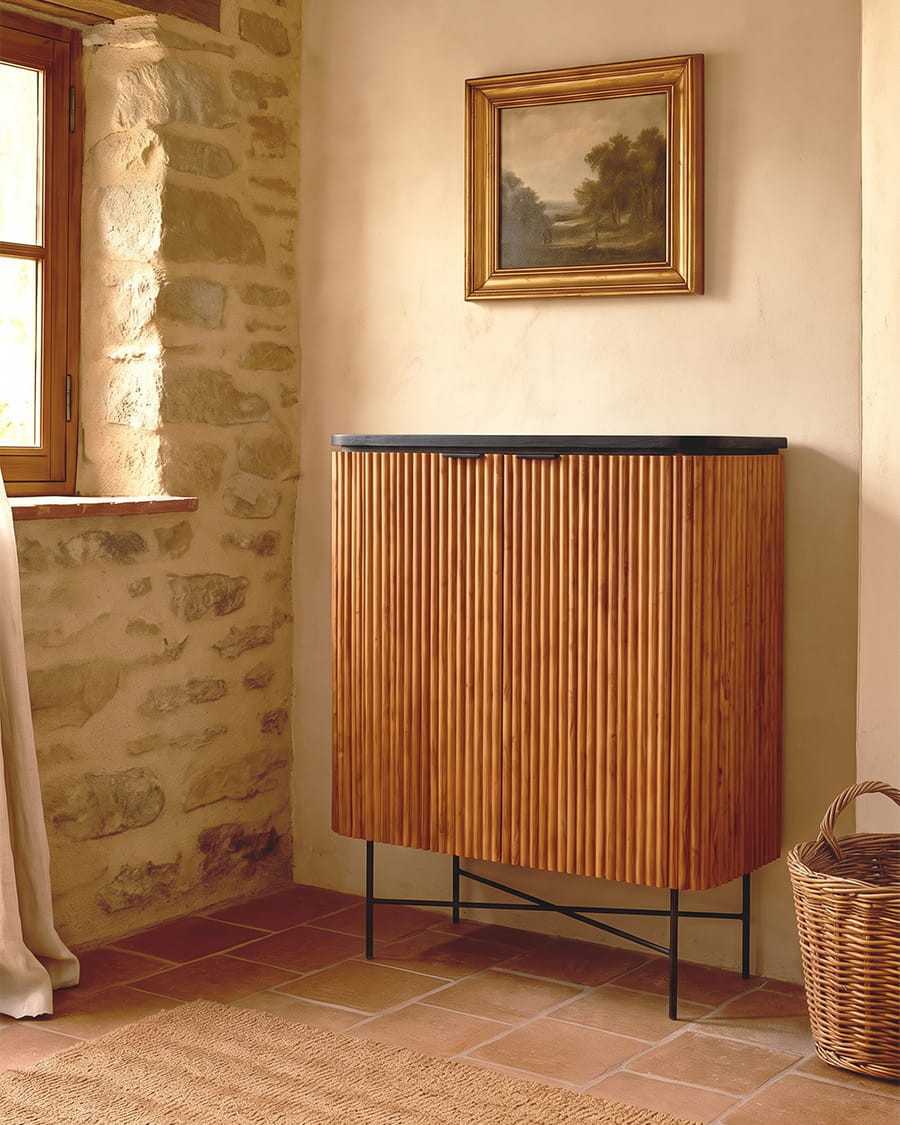 Opéra - 2 türiges Sideboard aus recyceltem Teakholz