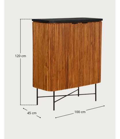 Opéra - dressoir met 2 deuren van gerecycled teakhout