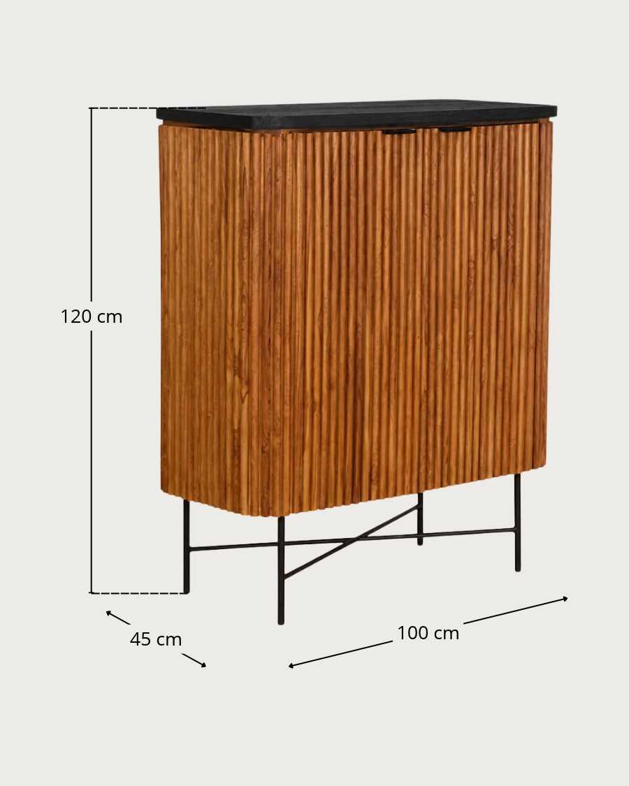 Opéra - dressoir met 2 deuren van gerecycled teakhout