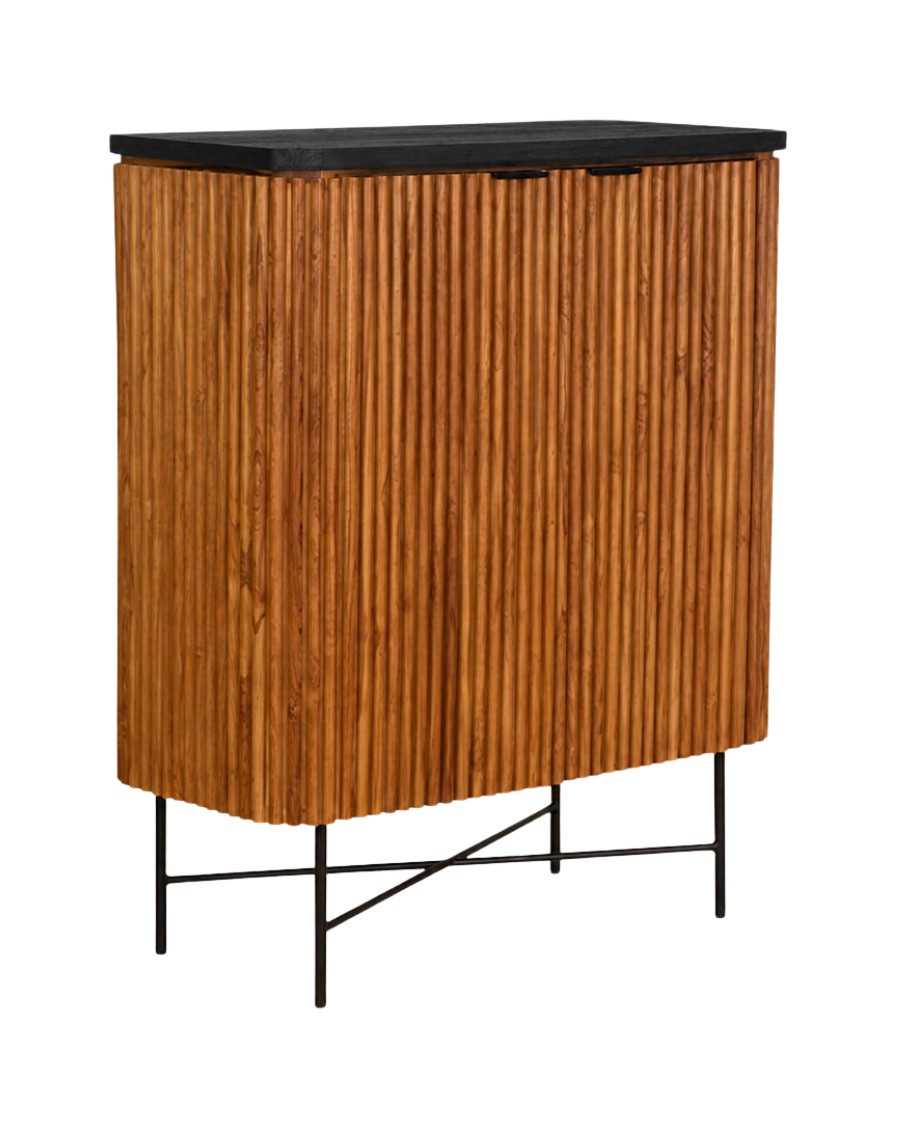 Opéra 2 door sideboard in recycled teak