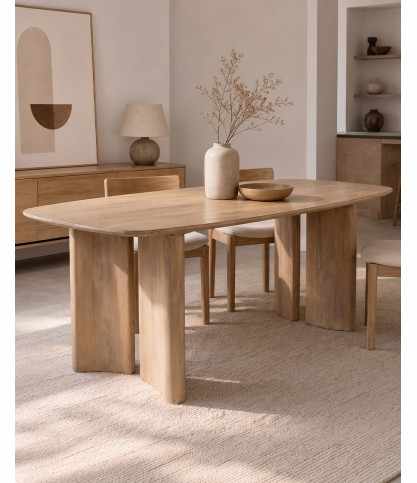 Lya - Table à manger en bois massif