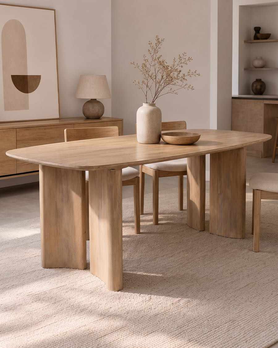 Lya - Mesa de comedor de madera maciza