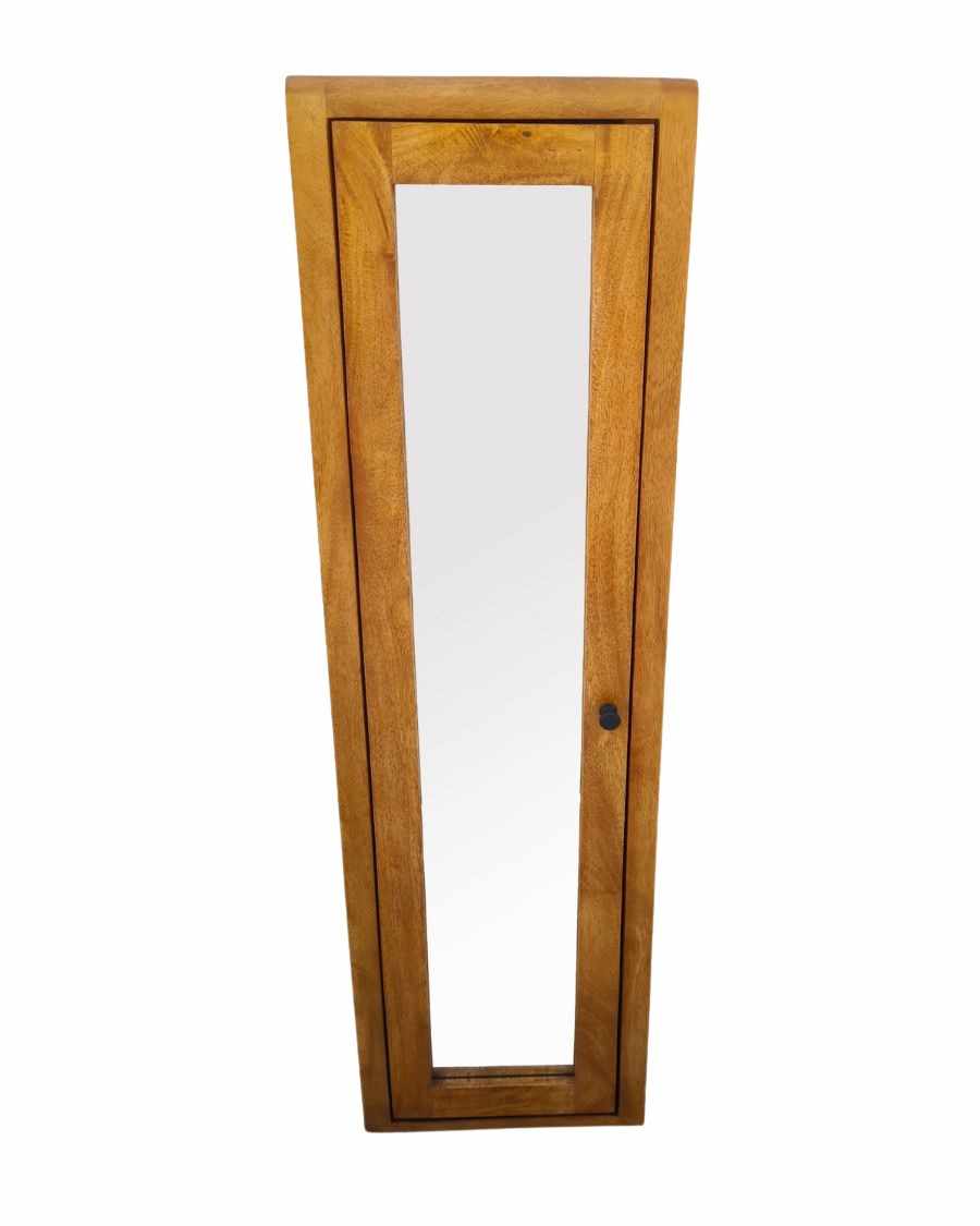 Palo - Hanging column with mirror in solid mango wood