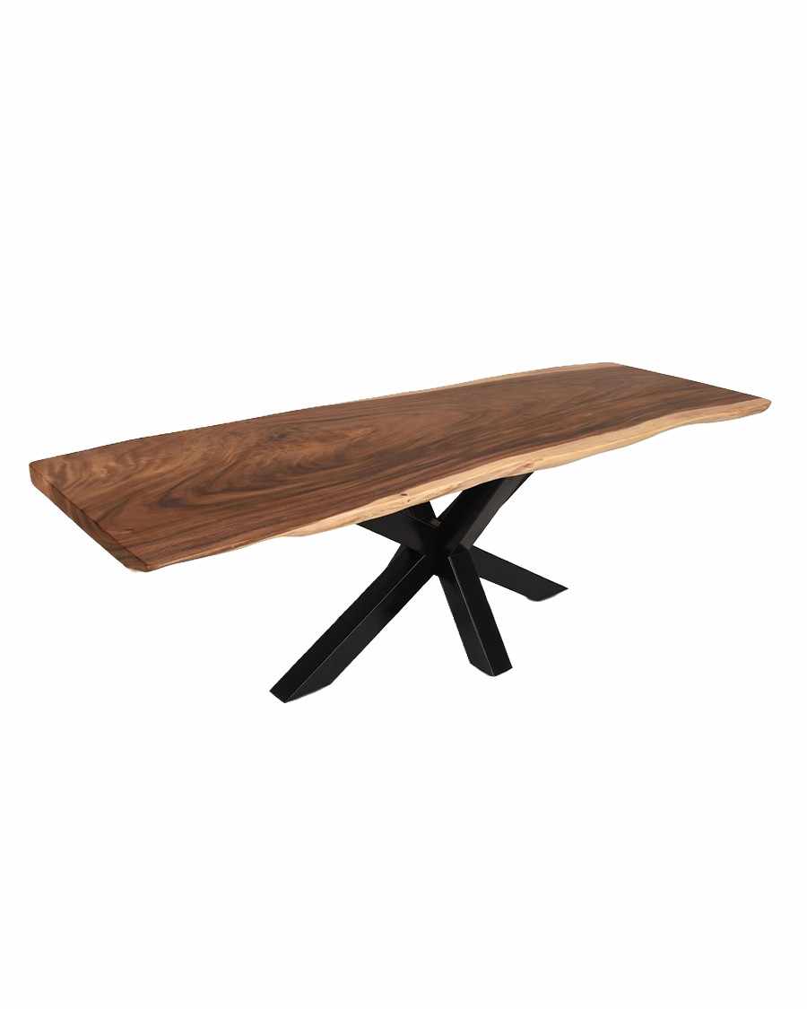 Dempo - Table à manger en suar massif L. 250 cm 12 à 14 personnes