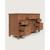 Savanna - Meuble salle de bain en teck portes persiennes 140 cm