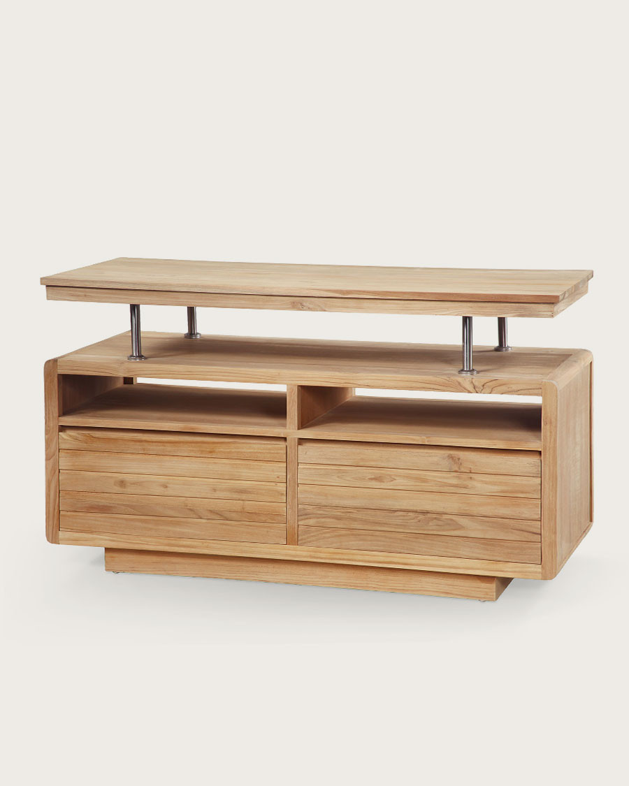 Latitude - Teak bathroom vanity unit 140 cm