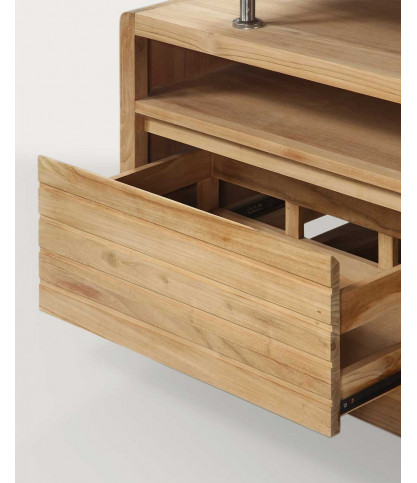 Latitude - 140 cm Badezimmerschrank aus Teakholz