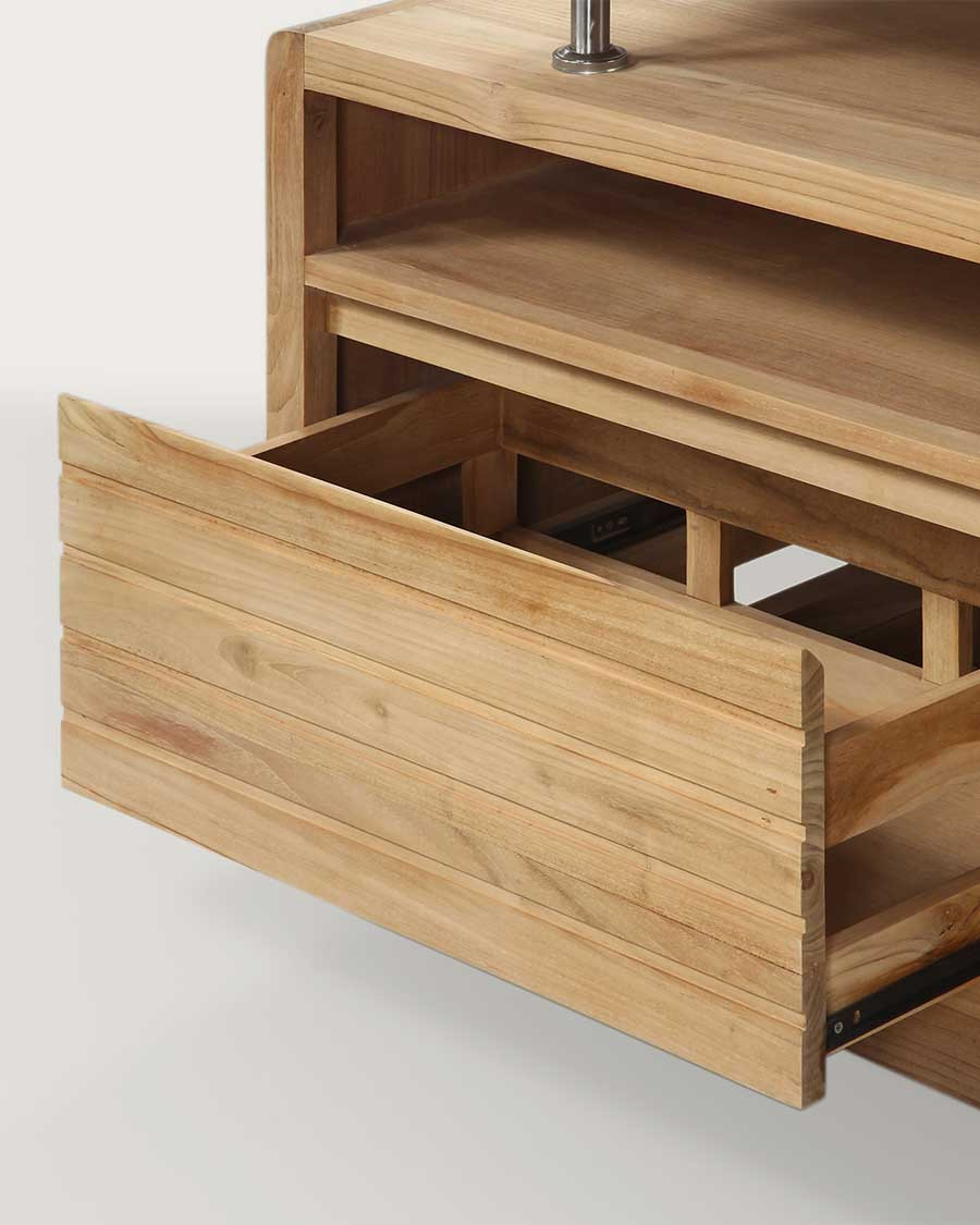 Latitude - 140 cm Badezimmerschrank aus Teakholz