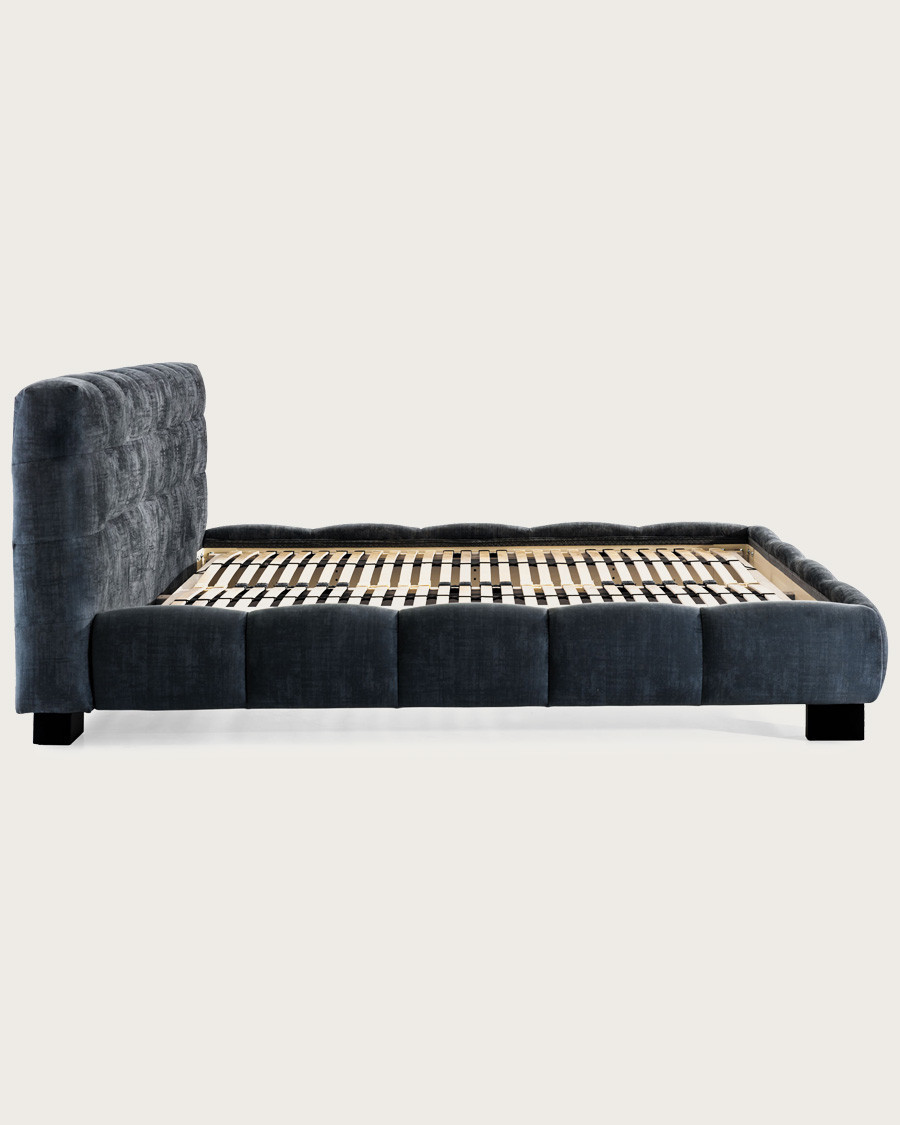 BellI - Double bed in gray velvet