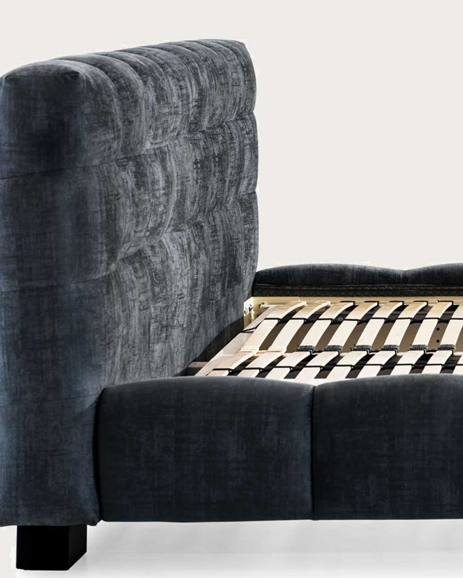 BellI - Double bed in gray velvet