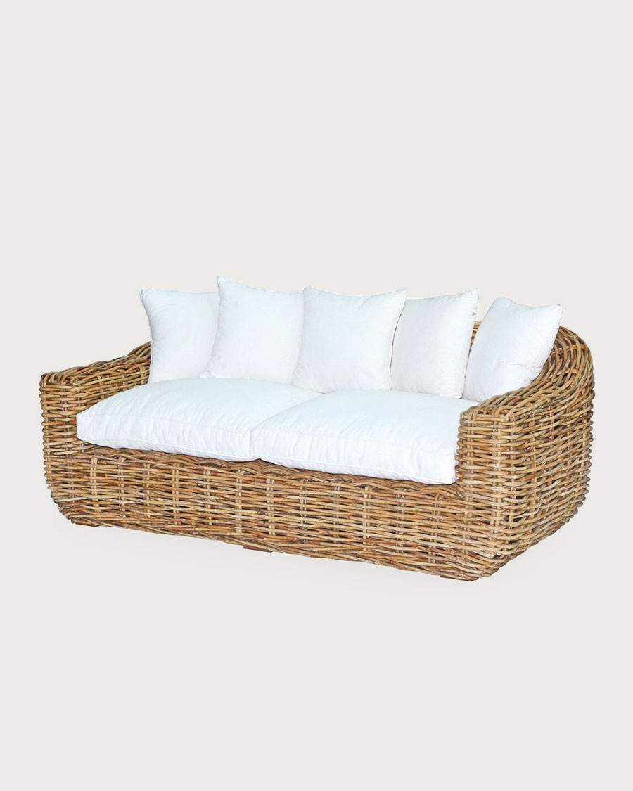 Phuket - 3-seater rattan garden sofa