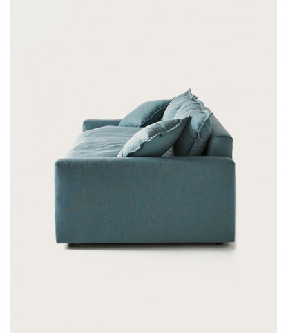 Apollo - 3-Sitzer-Sofa aus blauem Leinen