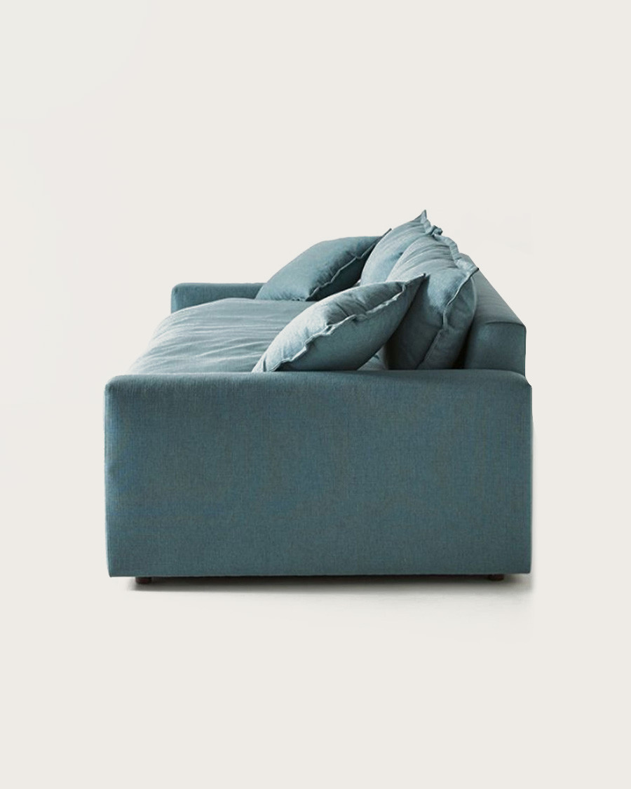 Apollo - 3-Sitzer-Sofa aus blauem Leinen