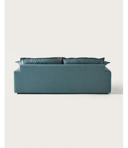 Apollon - 3-seater sofa in blue linen