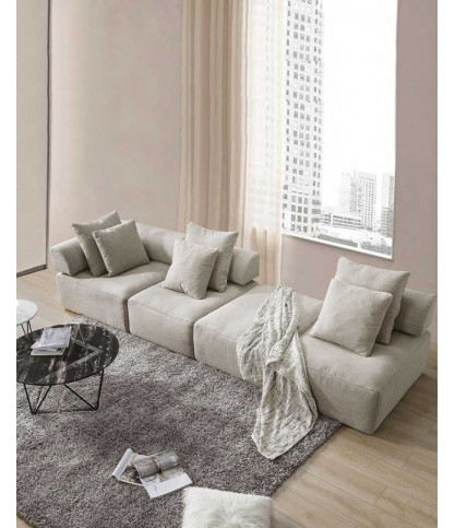Copenhagen - Modular sofa in grey fabric