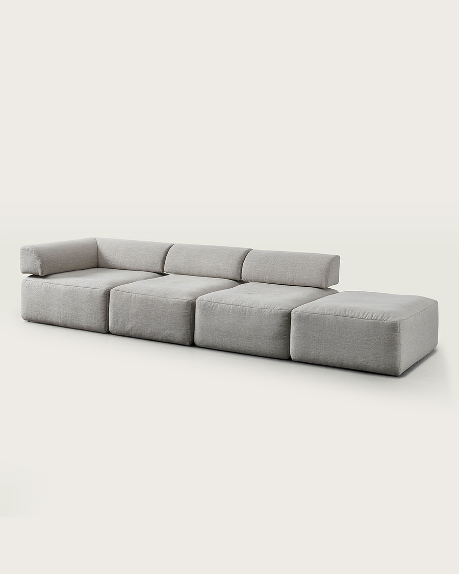 Copenhagen - Modulares Sofa aus grauem Stoff