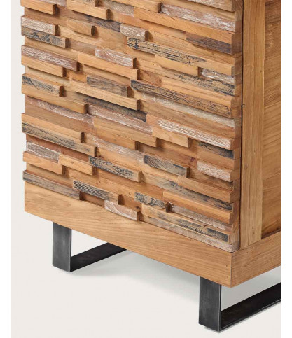 Néo - Badezimmersäule aus massivem Teakholz