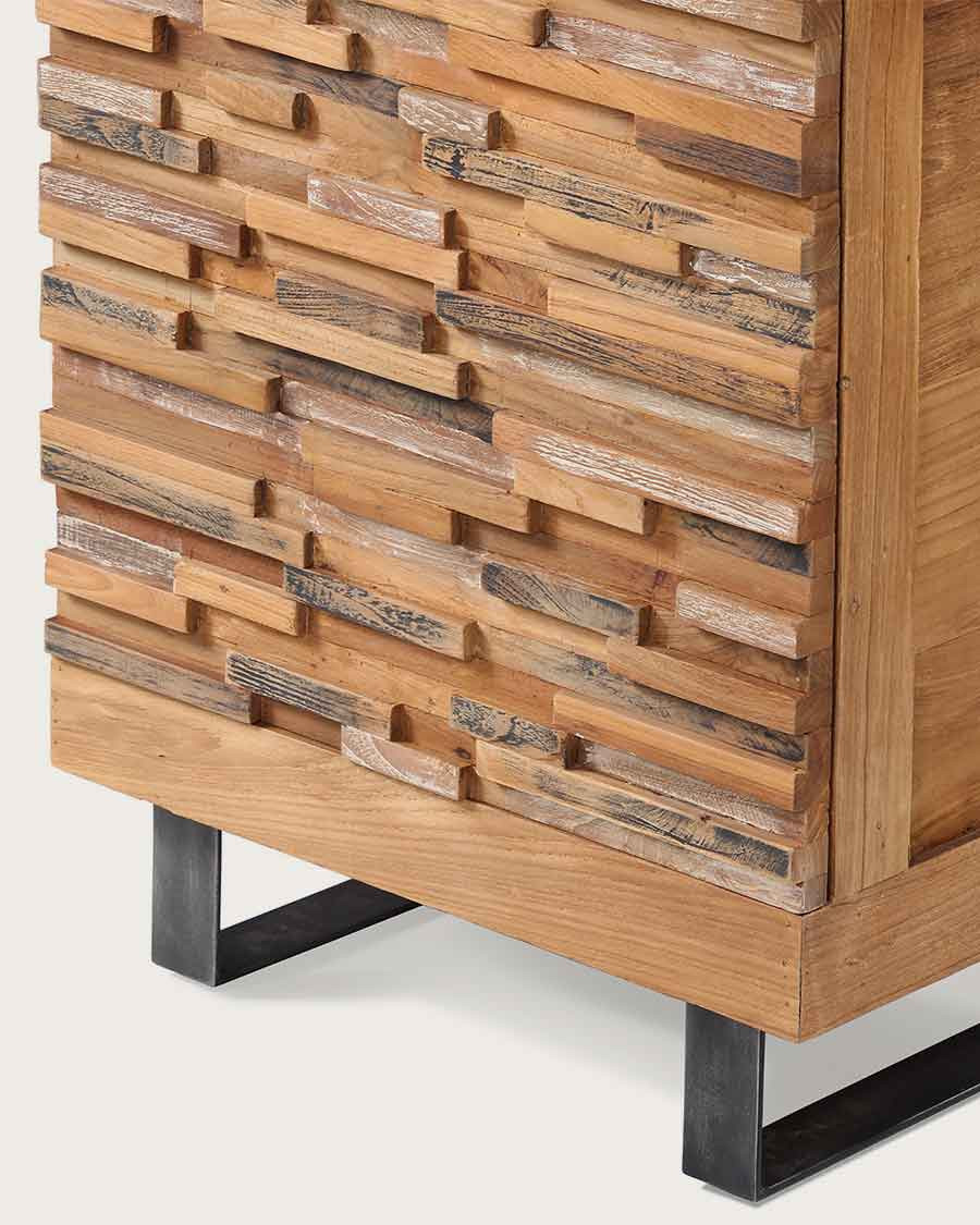 Néo - Columna de baño de teca maciza