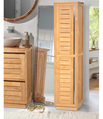 Colonna da bagno Dune in teak massello