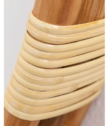 Monoï - Round mirror in woven rattan