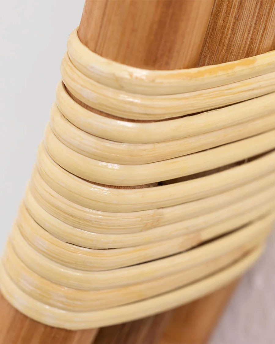 Monoï - Round mirror in woven rattan