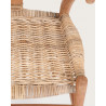 Lyia - Chaise en teck massif et rotin