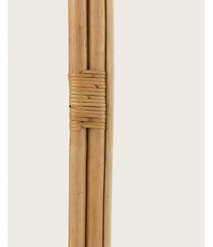 Lana - Vertical ladder mirror in woven rattan