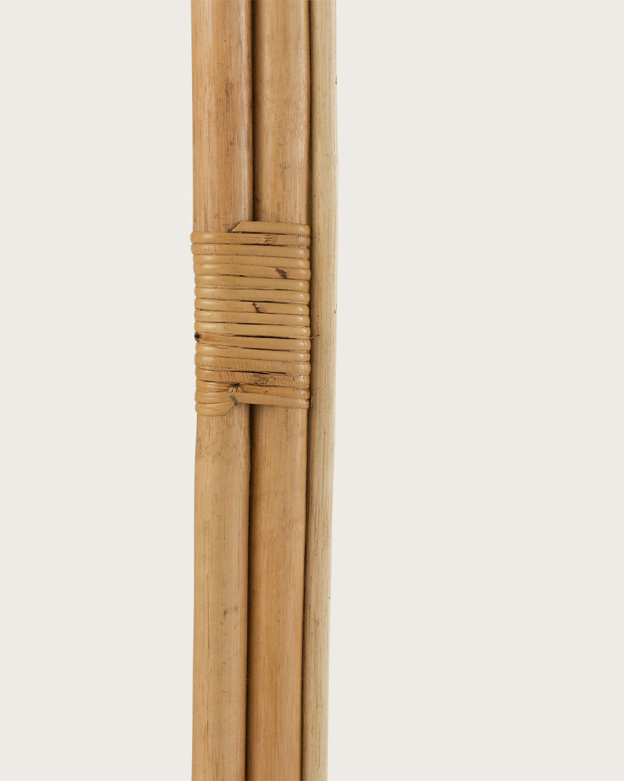 Lana - Vertical ladder mirror in woven rattan