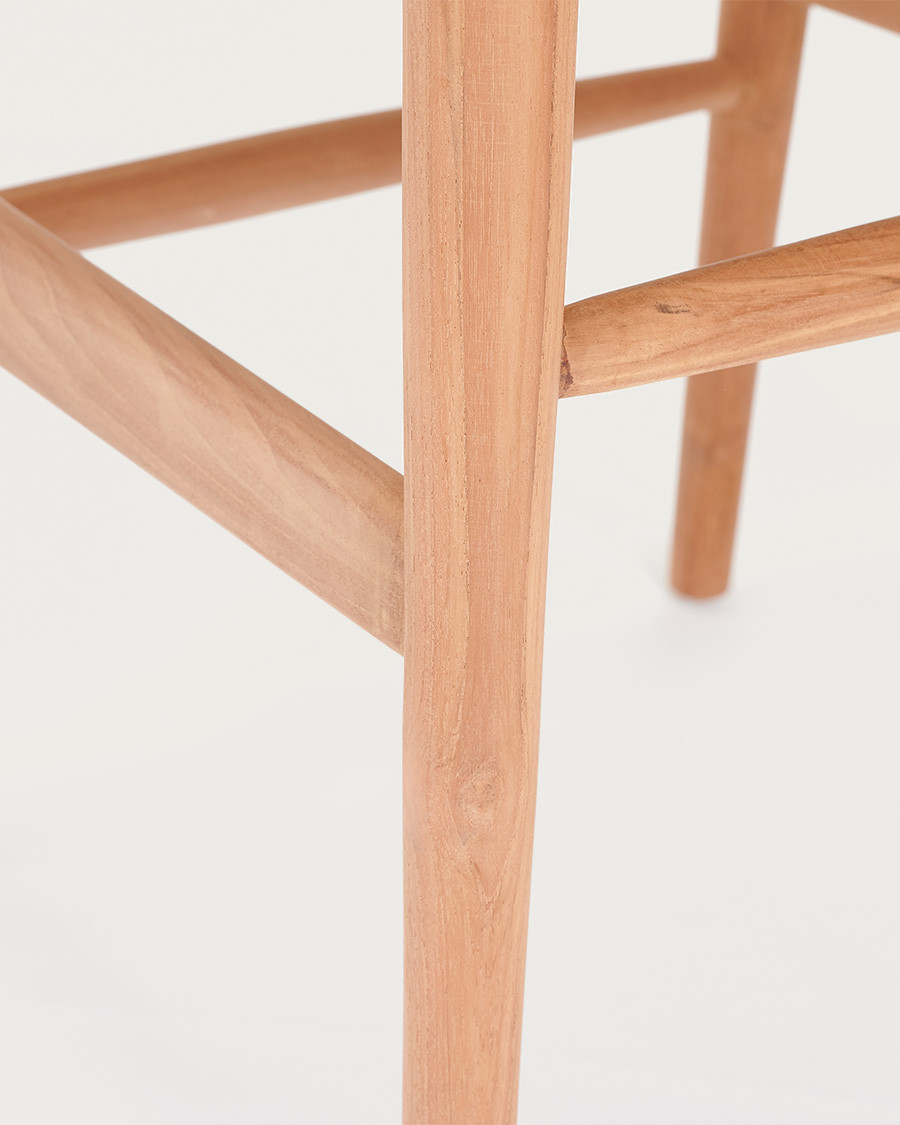 Lyia - Stuhl aus massivem Teakholz und Rattan