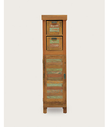 Antik - Small bathroom column made from recycled boat teak
