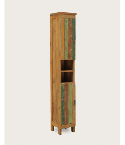 Antik - Large bathroom column made from recycled boat teak