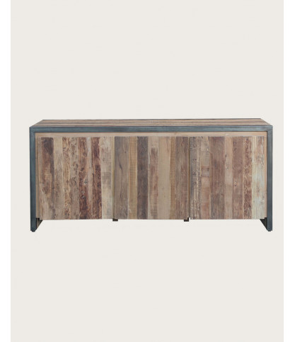 Arche - Industrial sideboard in recycled teak and metal 180 cm