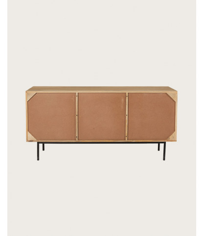 Kali - Wooden and cane sideboard 145 cm