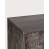 Hawaï - Meuble TV noir en manguier massif sculpté 160 cm