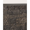 Hawaï - Meuble TV noir en manguier massif sculpté 160 cm