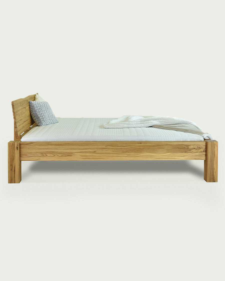 Carpintero - Cama de roble macizo de 180 cm