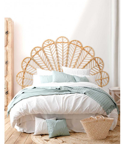 Flower - Woven rattan headboard