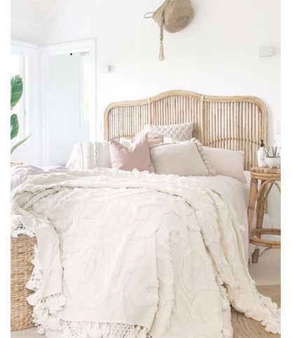 Wave - Testiera in rattan intrecciato