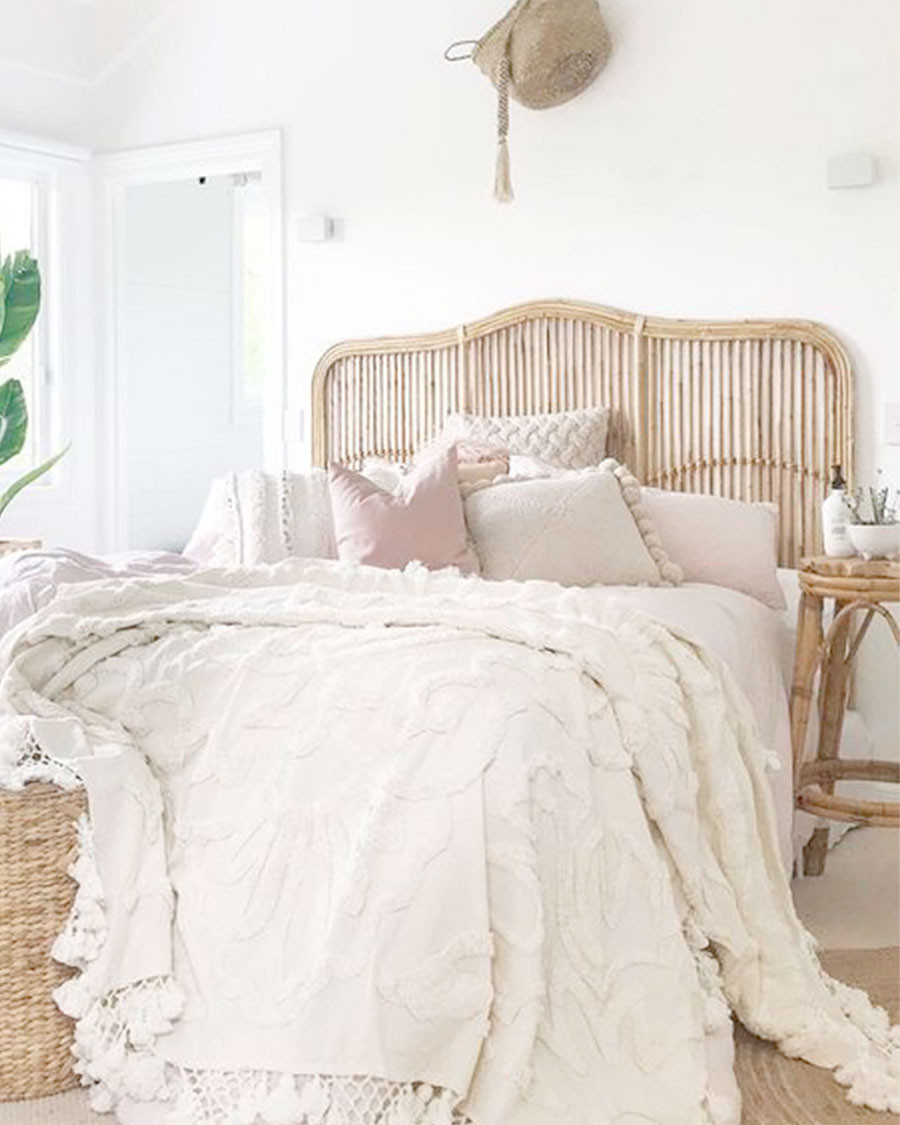 Wave - Woven rattan headboard