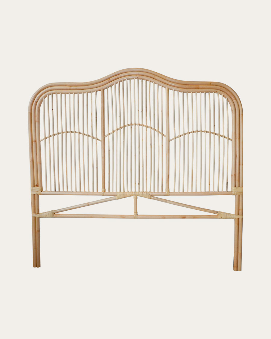 Wave - Kopfteil aus geflochtenem Rattan