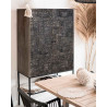 Hawaï - Armoire noire en manguier massif sculpté