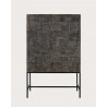 Hawaï - Armoire noire en manguier massif sculpté